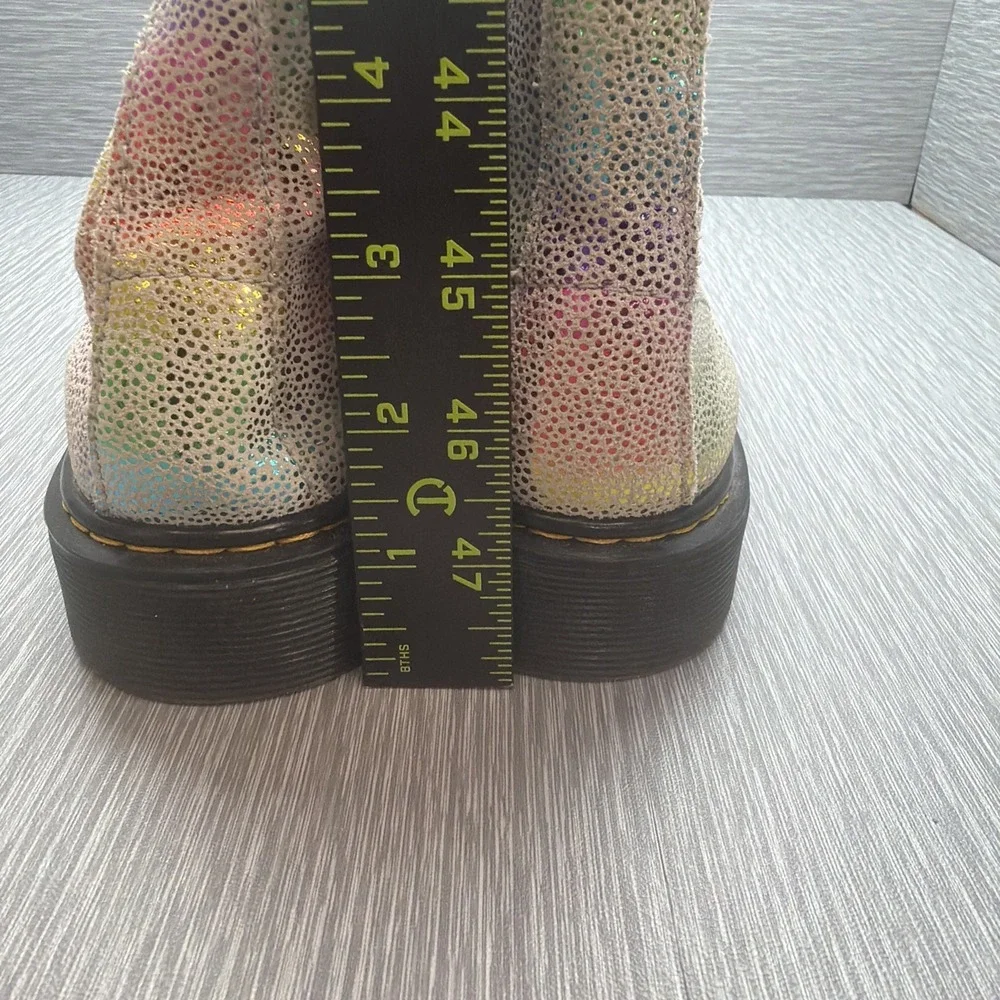 Dr Martens 1460 Pascal J Youth Boots‎ Iridescent Glitter Rainbow Lace Up Girls 2